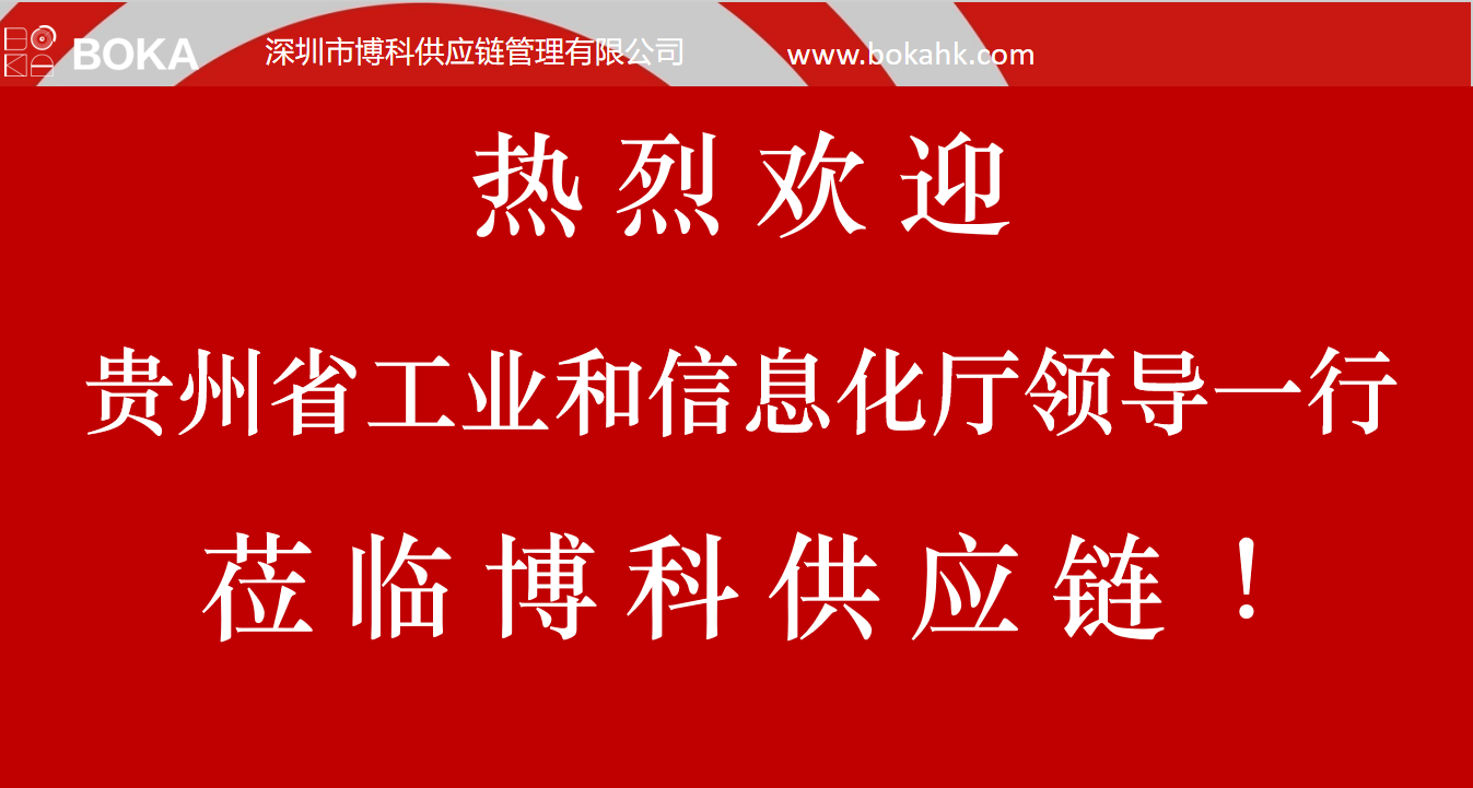贵州工信厅金厅长一行考察环亚集团供应链